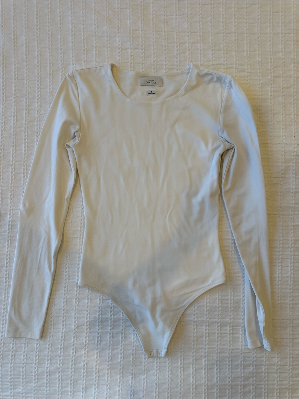 Aritzia: White Contour Long Sleeve Body Suit